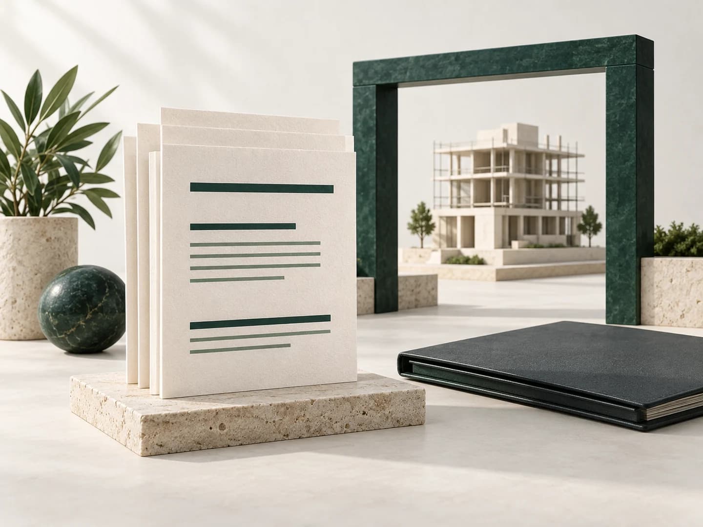 Conceptual illustration of a project document pack and an open gateway